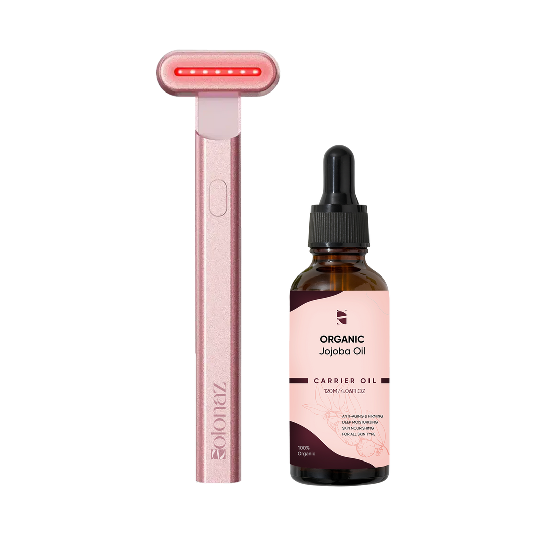 4-in-1 Red Light Therapy Wand &amp; Jojoba Oil Bundle